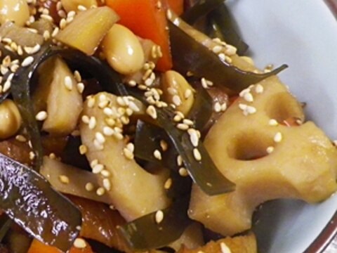 ちくわ根菜大豆のほっこり煮物